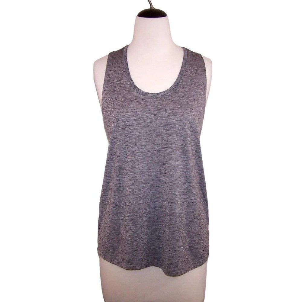 Athletic Works Tank Top Womens M 8-10 Racerback Sleeveless Gray Yoga Fitness